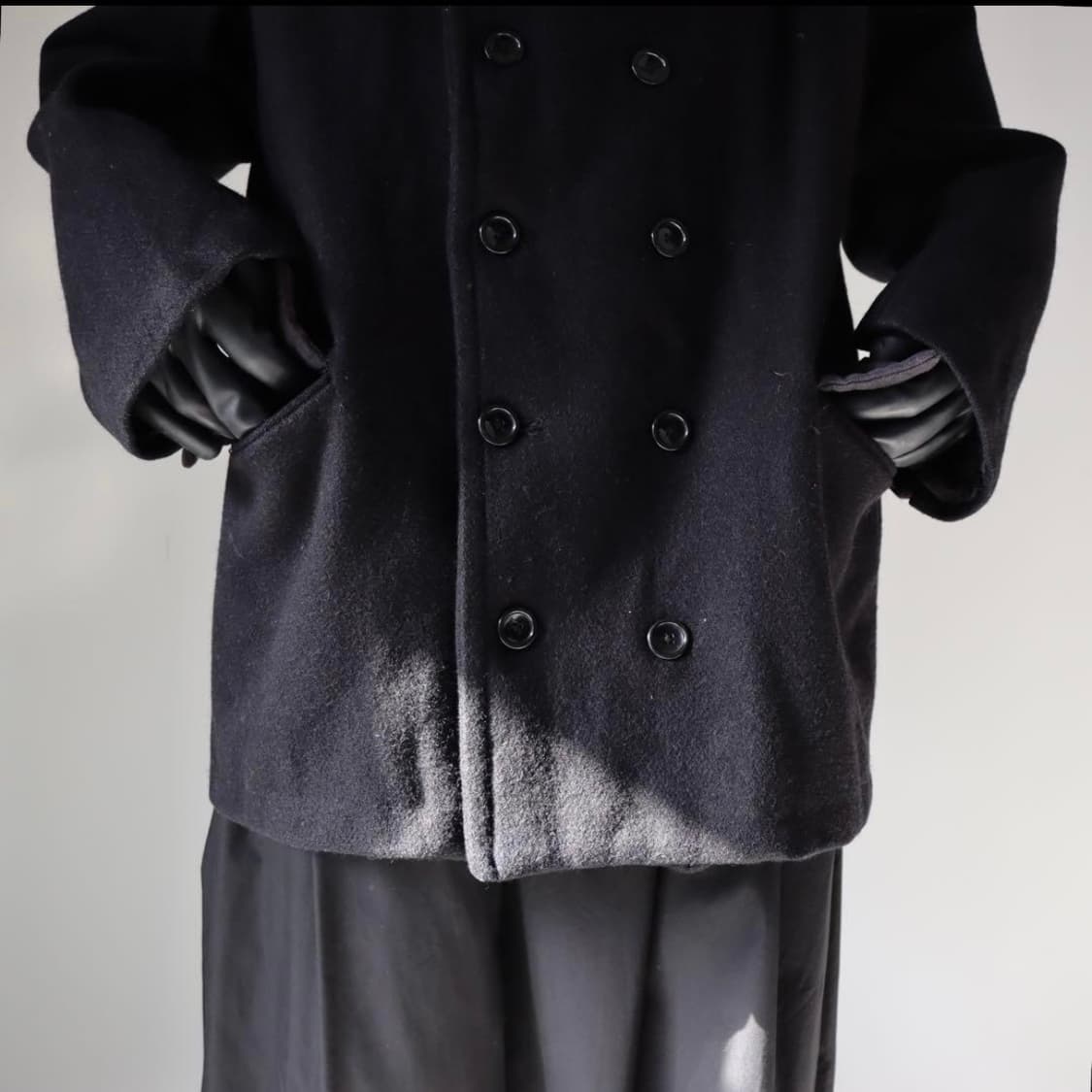 00s black double breasted coat 상품이미지8