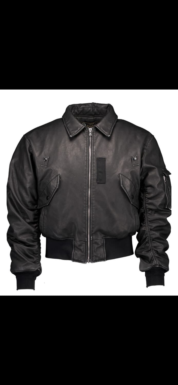 구매)포그서비스x더써든랩 워싱 레더봄버 L 상품이미지1