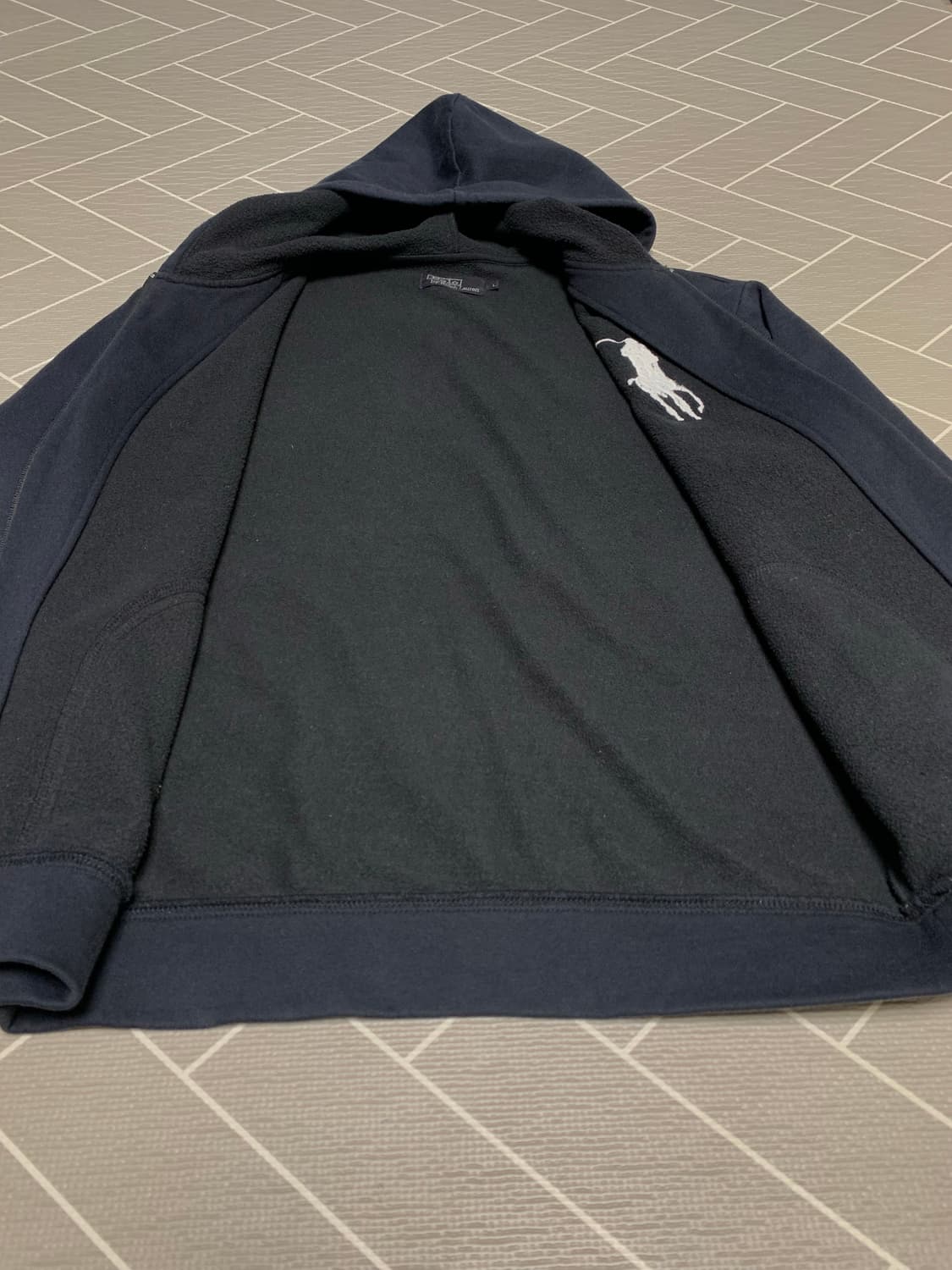 폴로 빅포니 후드집업 블랙 상품이미지4