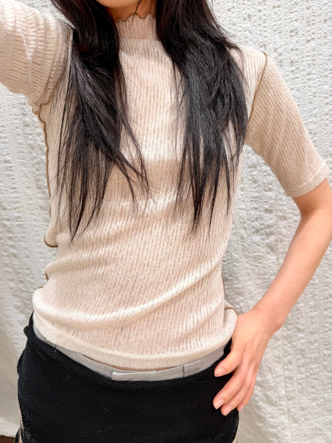 Oat Muse Mock Neck Tee 상품이미지4