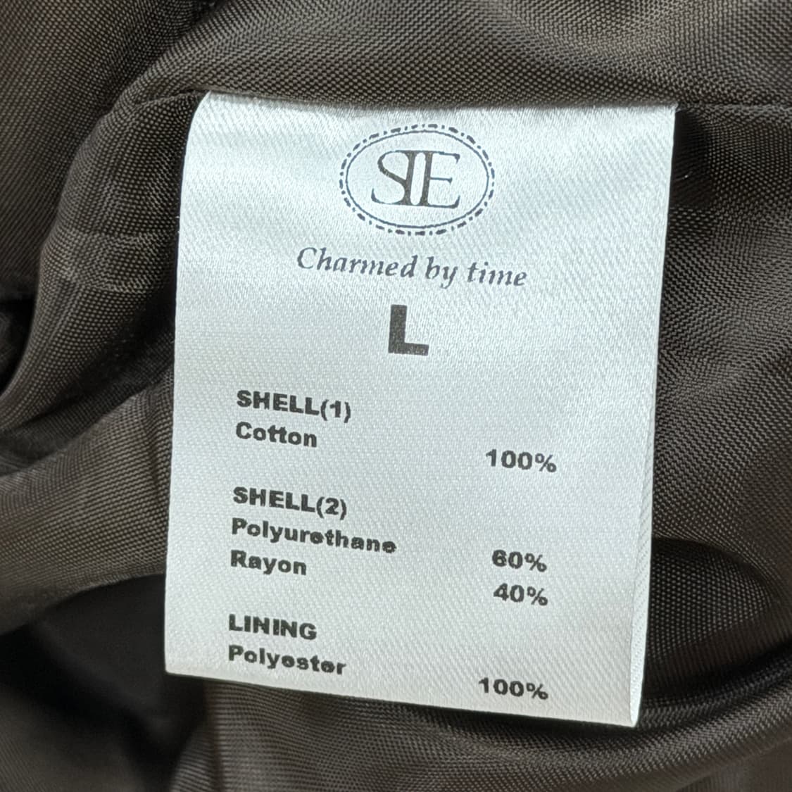 시엔느 패치 바시티 자켓 점퍼 베이지 L 상품이미지6