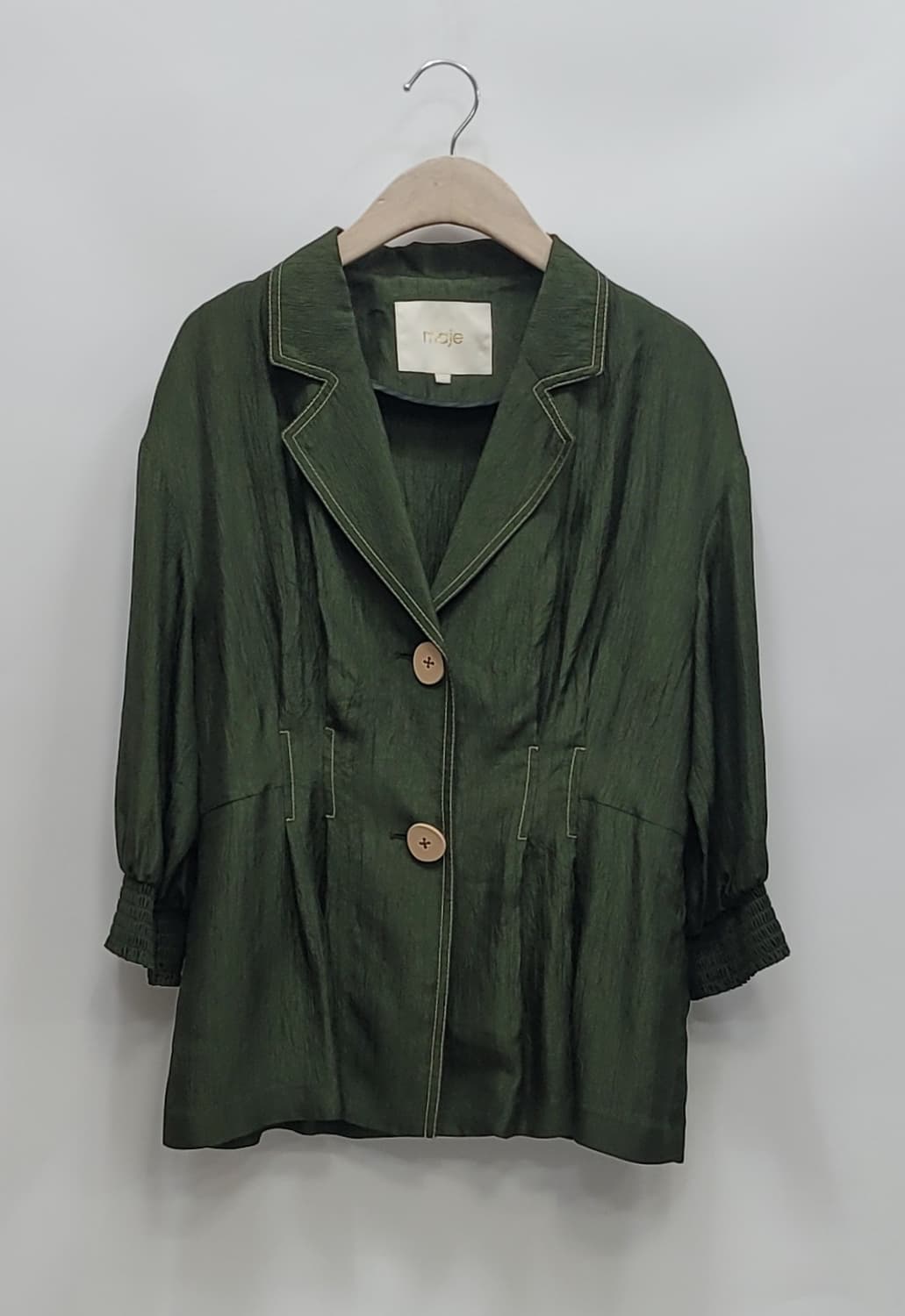 maje 20SS 마쥬 아세테이트 자켓 / 여 82-88-160 카키
 상품이미지1