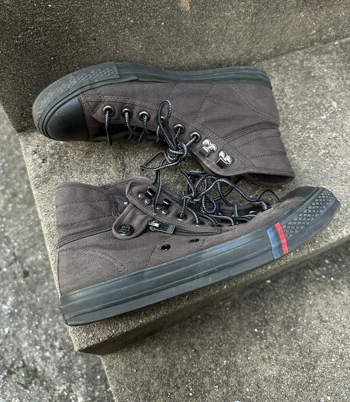 Vintage buckle stud khaki shoes  상품이미지6