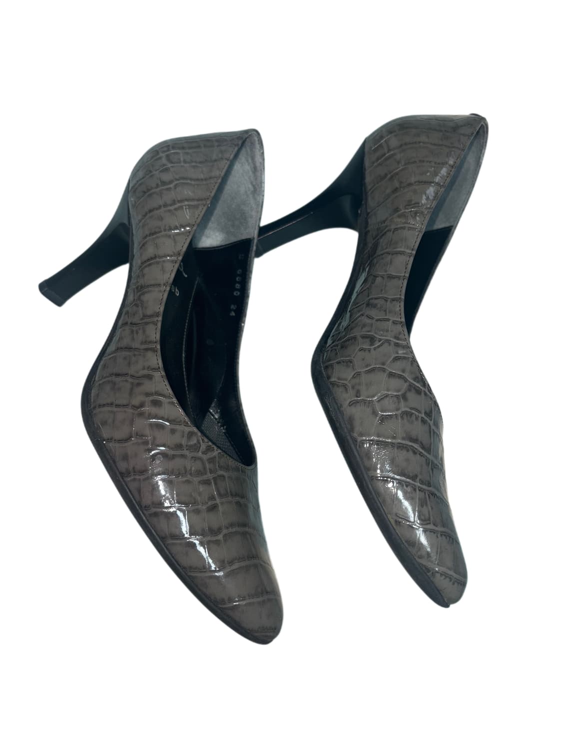 빈티지 악어 엠보싱 패턴 펌프스 상품이미지3