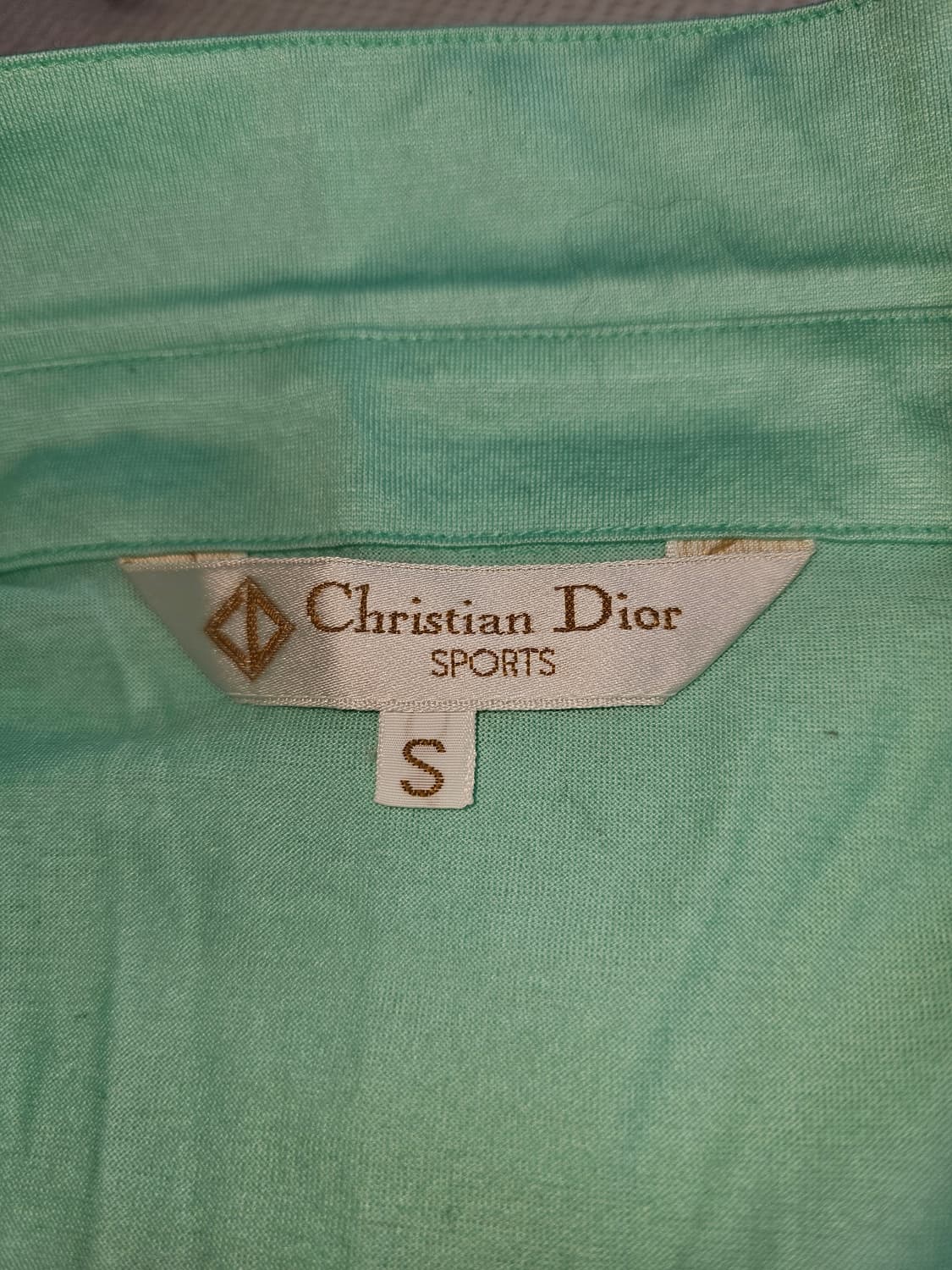 ​Christian Dior 스포츠 로고 자수 빈티지 셔츠 (소라민트) 상품이미지3