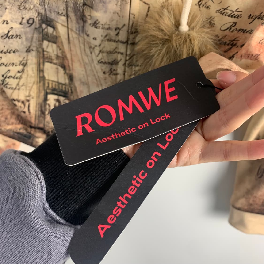 Vintage 빈티지 y2k 와투케 패턴 후드집업 상품이미지7