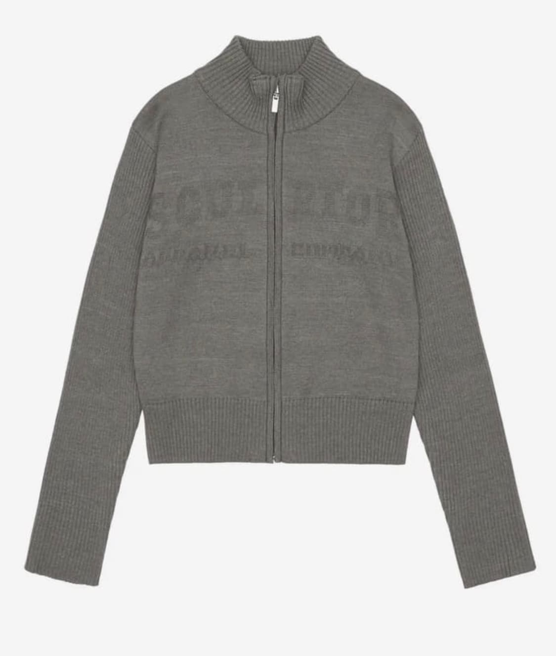 스컬프터 클래식 로고 니트 집업 상품이미지1