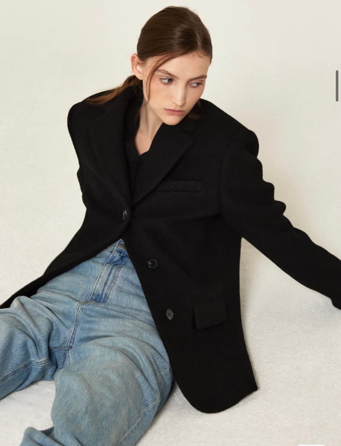 아바몰리 캐시미어 3버튼 자켓 상품이미지1