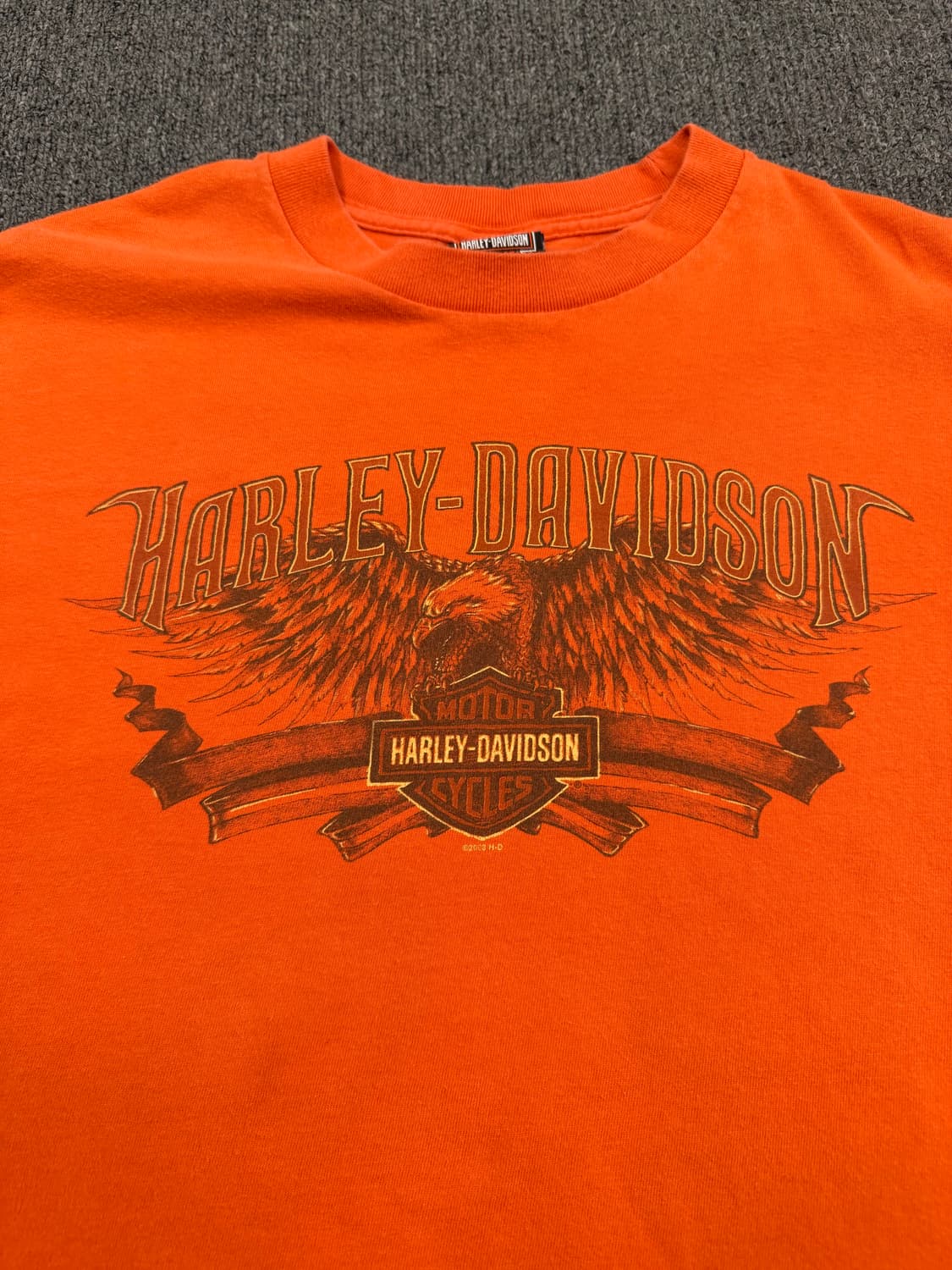 L) 할리데이비슨 빈티지 프린팅 반팔 티셔츠 상품이미지3