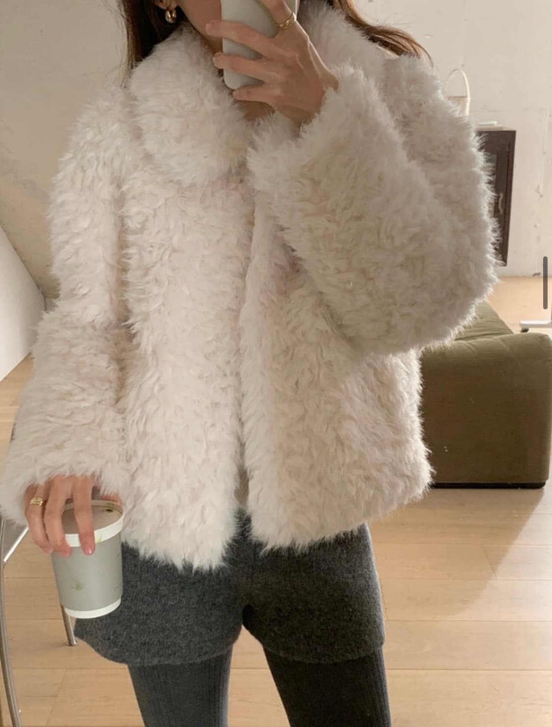 뮤렛 플러피 퍼자켓 상품이미지1