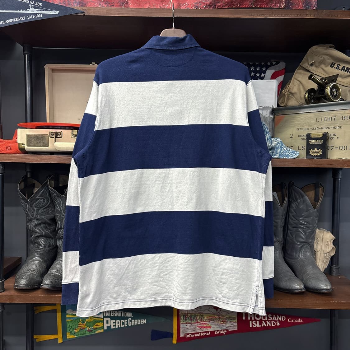 90s 폴로 랄프로렌 클래식 스트라이프 럭비셔츠 골든포니 N1004 상품이미지2