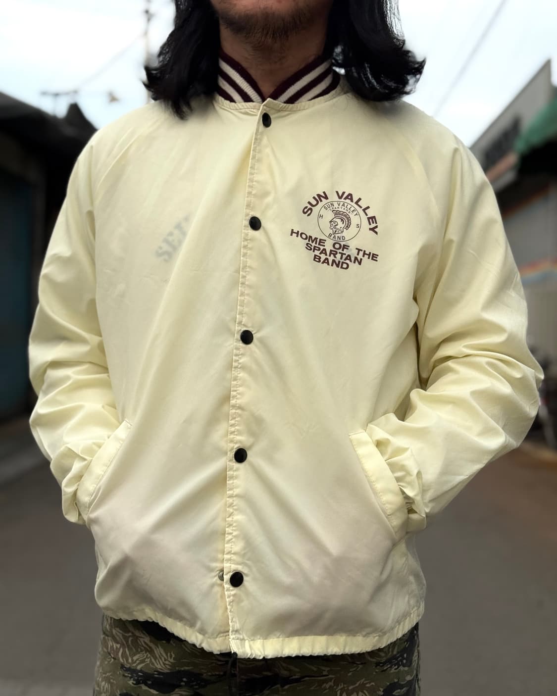 00‘s 초크라인 선 밸리 스파르탄 사운드 코치 자켓 XL 상품이미지8