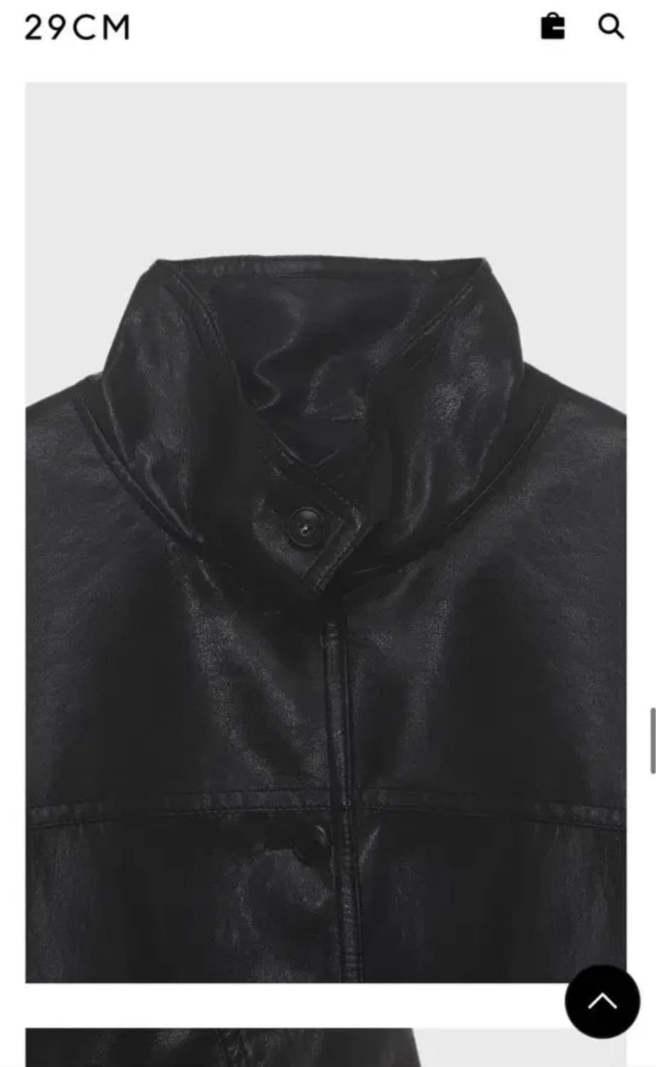 모노하 하이넥 버튼 자켓 블랙 상품이미지7