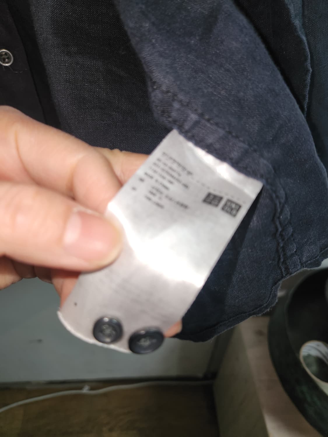 유니클로 블랙 린넨 셔츠 남방 M 상품이미지4