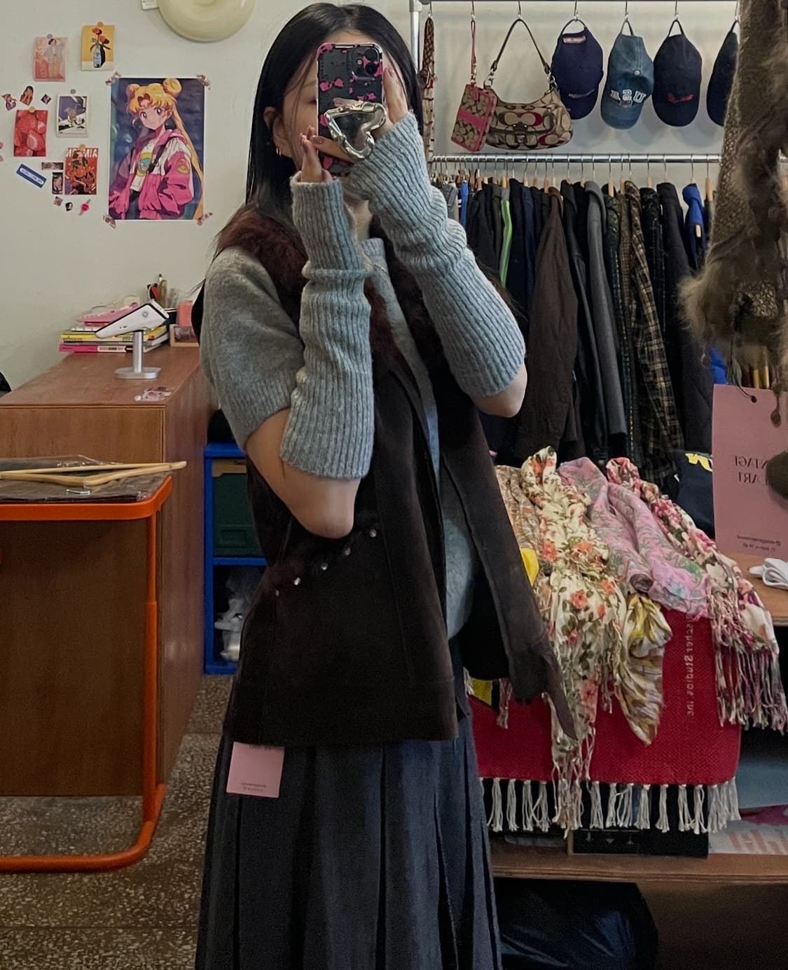 브라운 스웨이드 퍼자켓 [무배] 상품이미지3