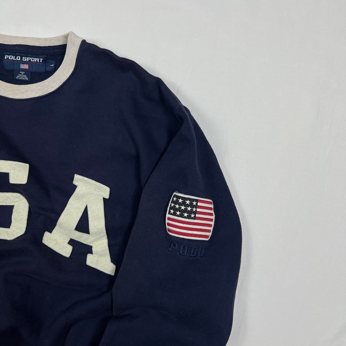 90’s 폴로스포츠 polo sport usa 성조기 로고 맨투맨 상품이미지3