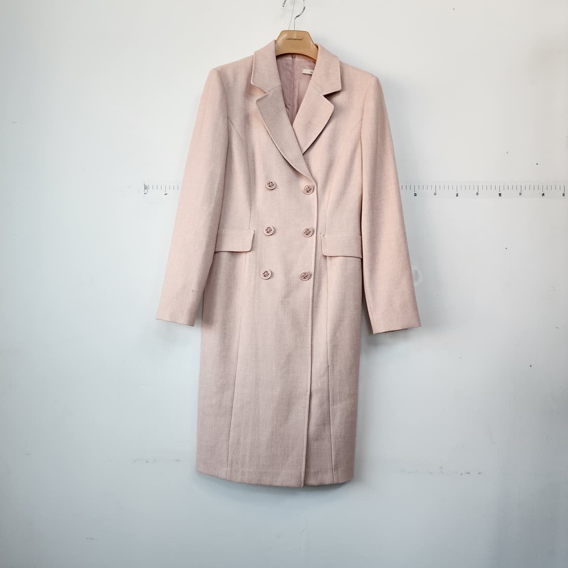 케네스레이디 핑크 더블 버튼 롱 원피스 상품이미지1