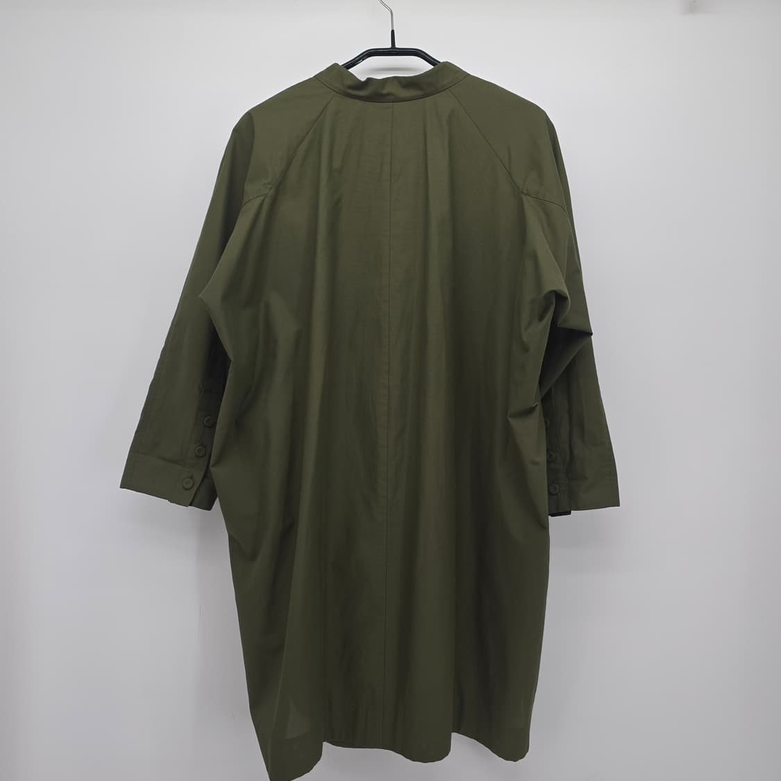 KUHO 카키색 롱 셔츠 코트 상품이미지8