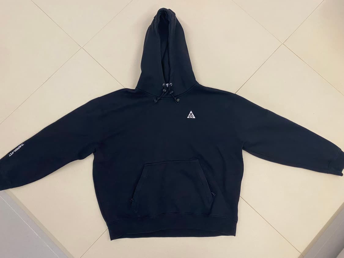 (아시아XL) 나이키 ACG 써마핏 플리스 풀오버 후드 블랙 앤트러사이트 상품이미지1