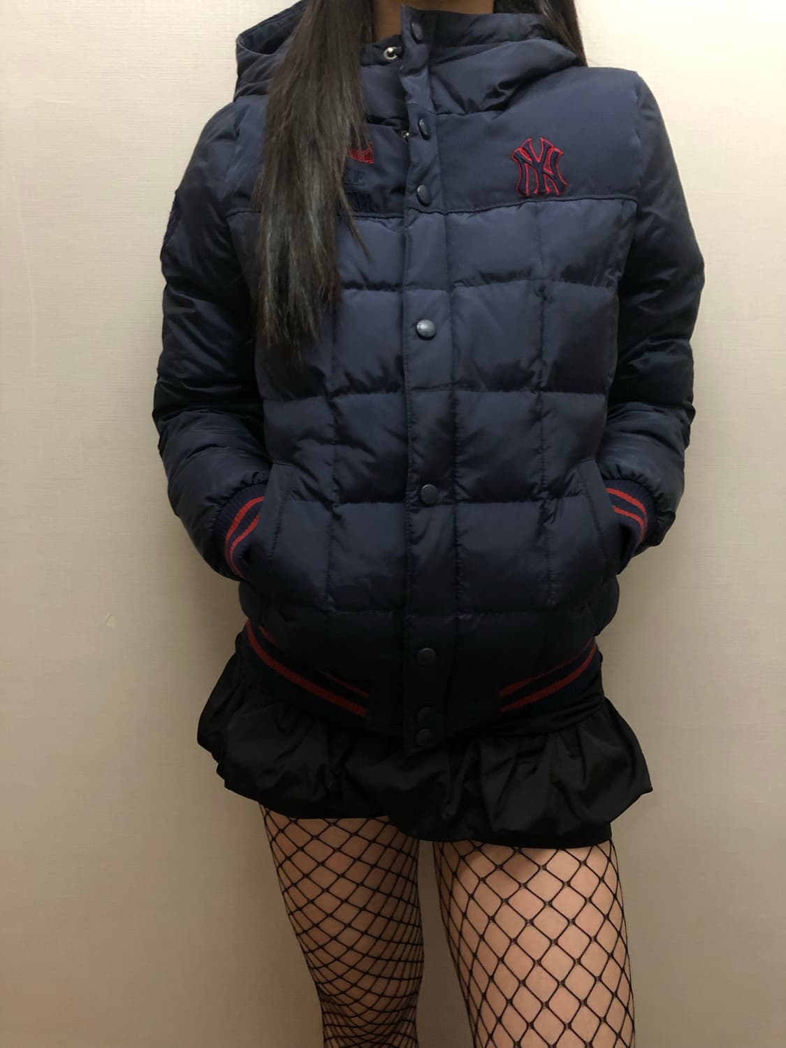 빈티지 mlb 네이비 숏패딩 상품이미지6