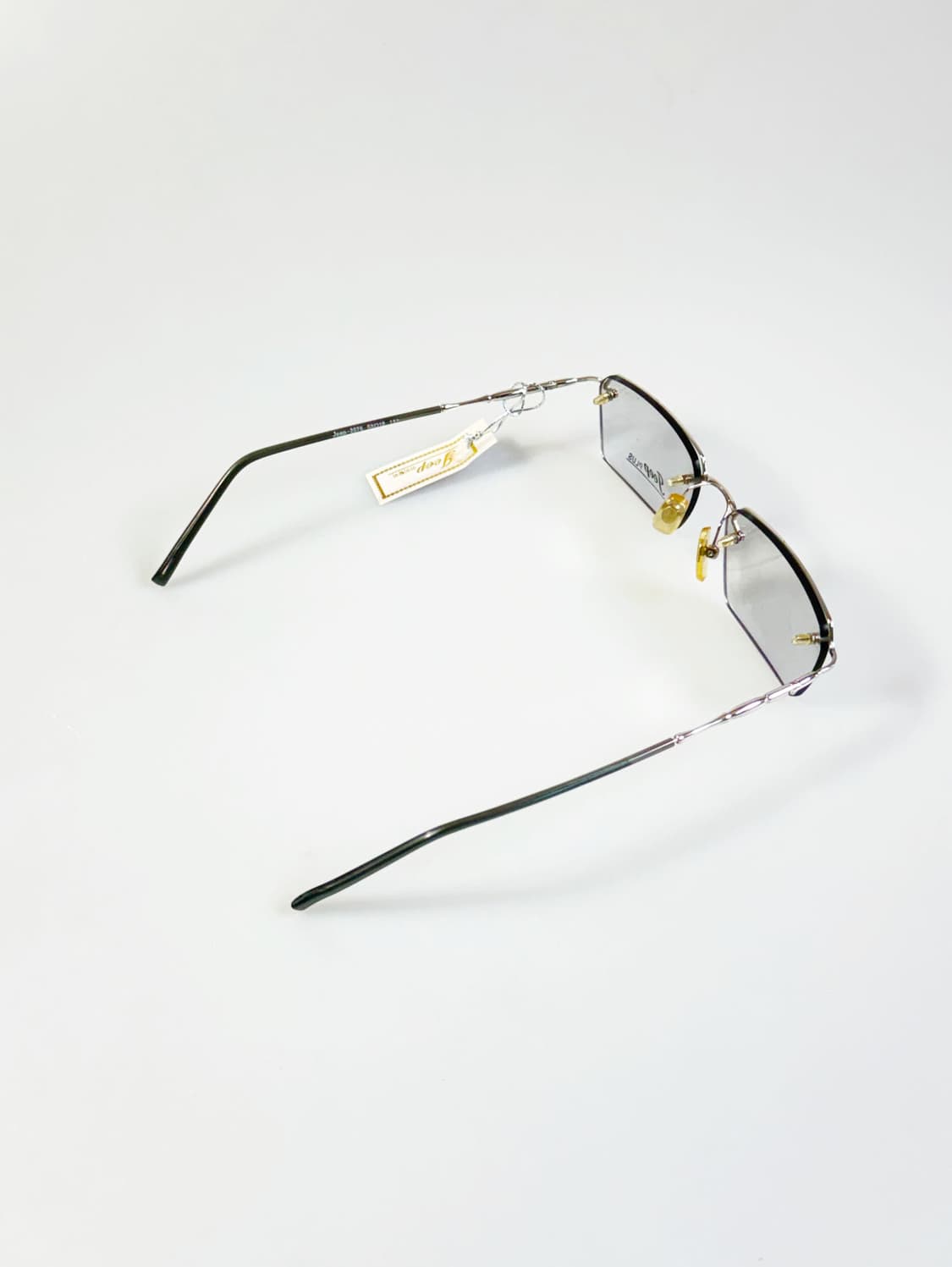 JEEP PLUS 실버 메탈 반무테 스퀘어 빈티지 안경 상품이미지4