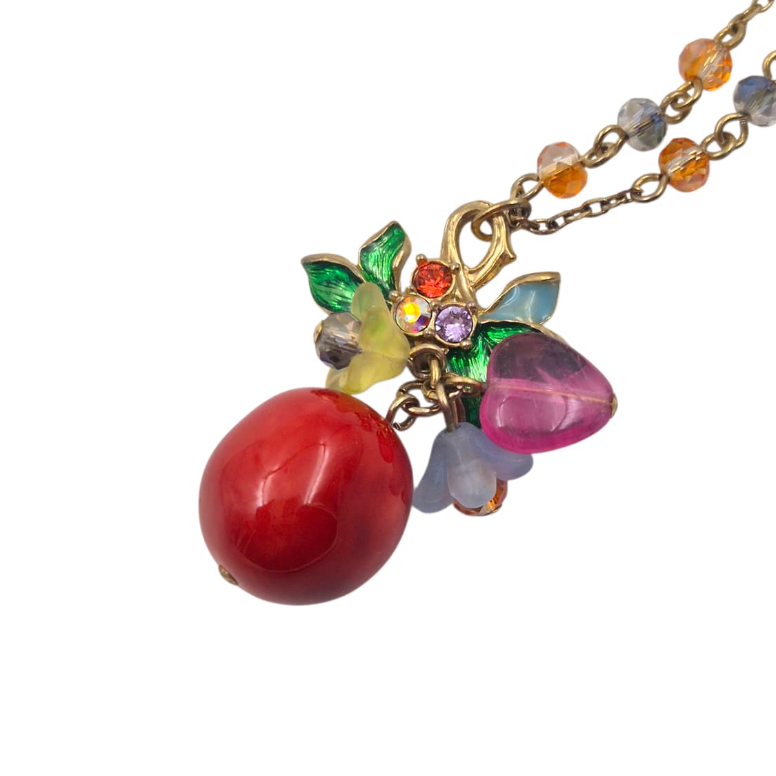07s 안나수이 빅 체리&꽃잎 레이어드 목걸이 상품이미지3