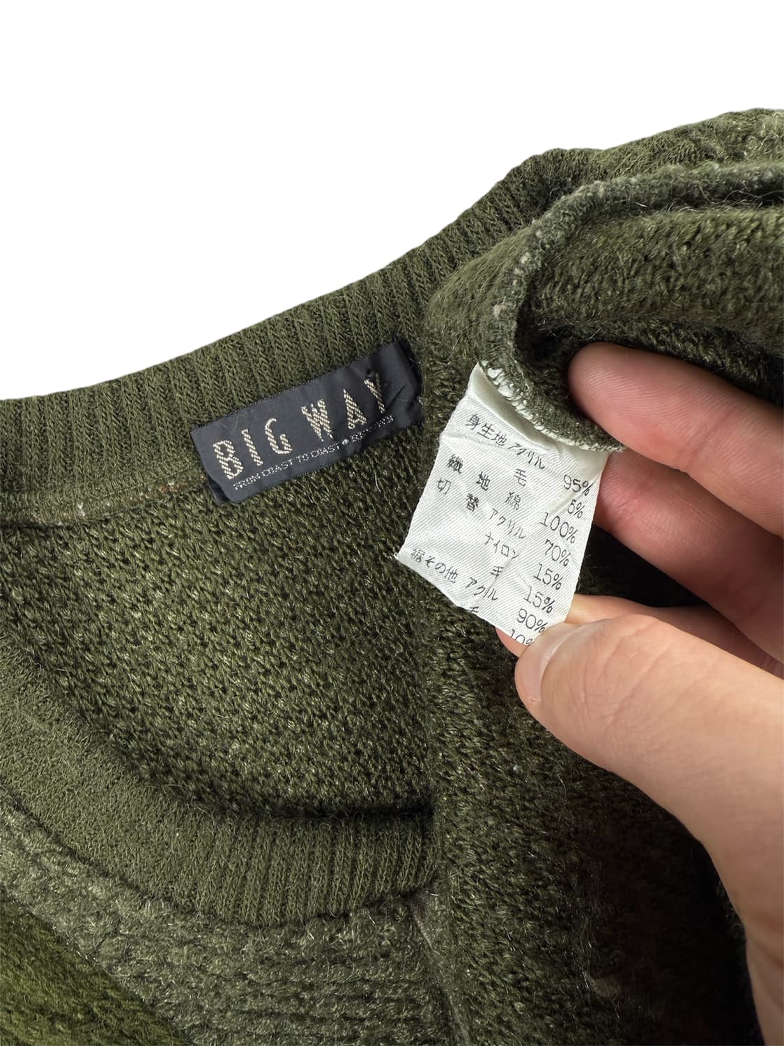 big way 믹스드 헨리넥 니트 상품이미지5