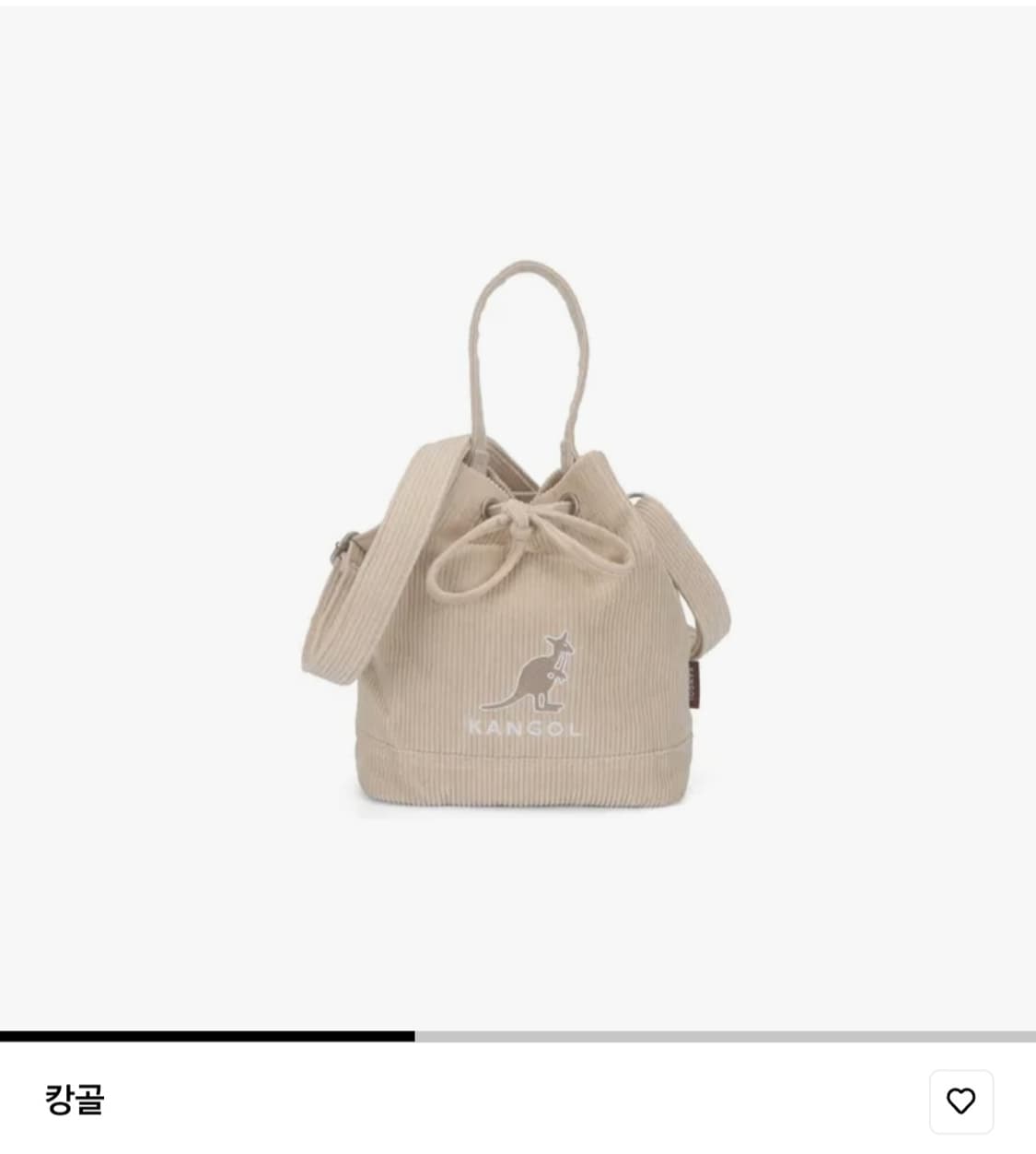 새상품) 캉골 가방 코듀로이 버킷백 크로스백 상품이미지8