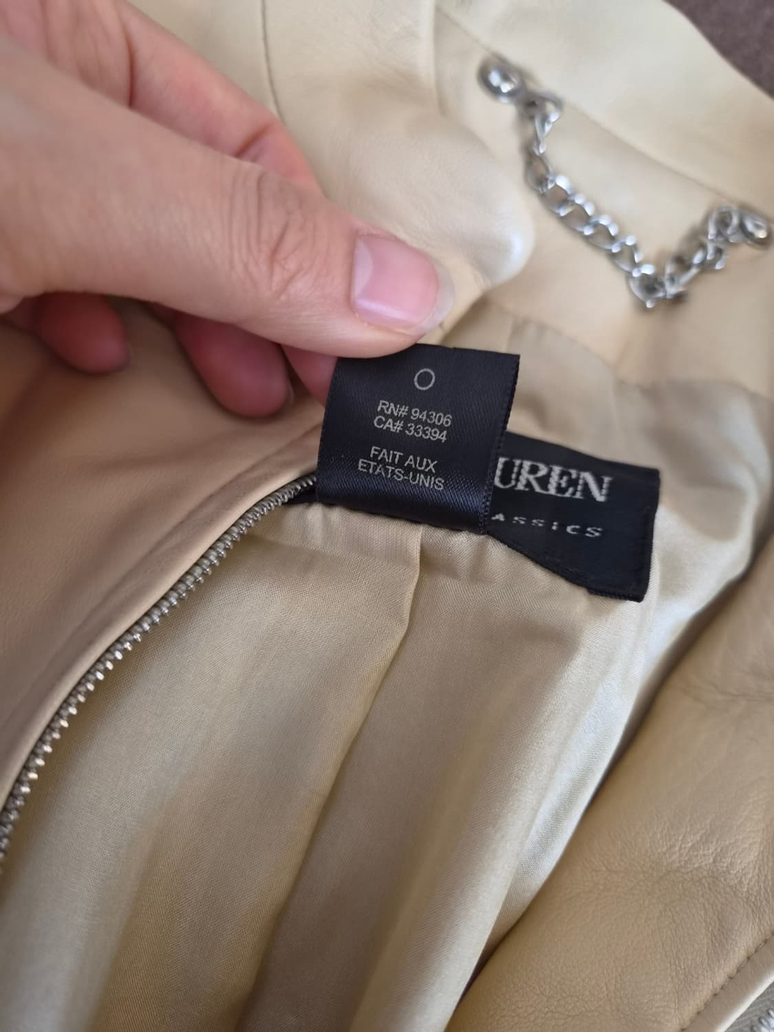 랄프로렌 일본 여성 베이지리얼가죽자켓 6사이즈 상품이미지8