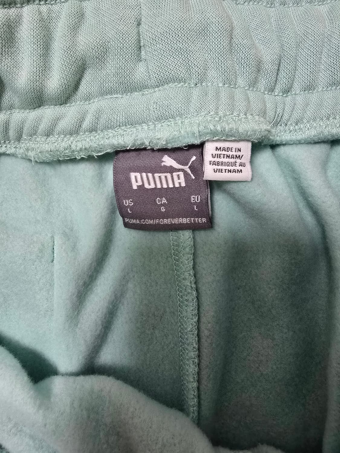 PUMA 스웻 조거팬츠 민트 L / 드로스트링 기모 트레이닝 팬츠 상품이미지9