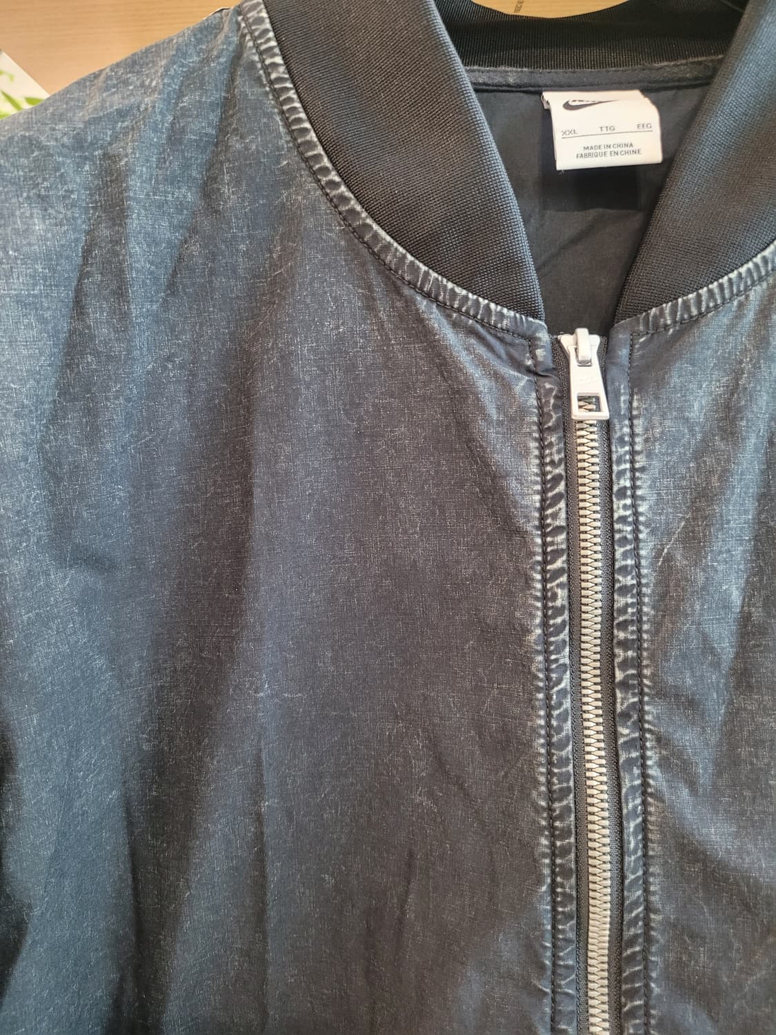 XXL 나이키 블랙 워시드 우븐 봄버 자켓  상품이미지3