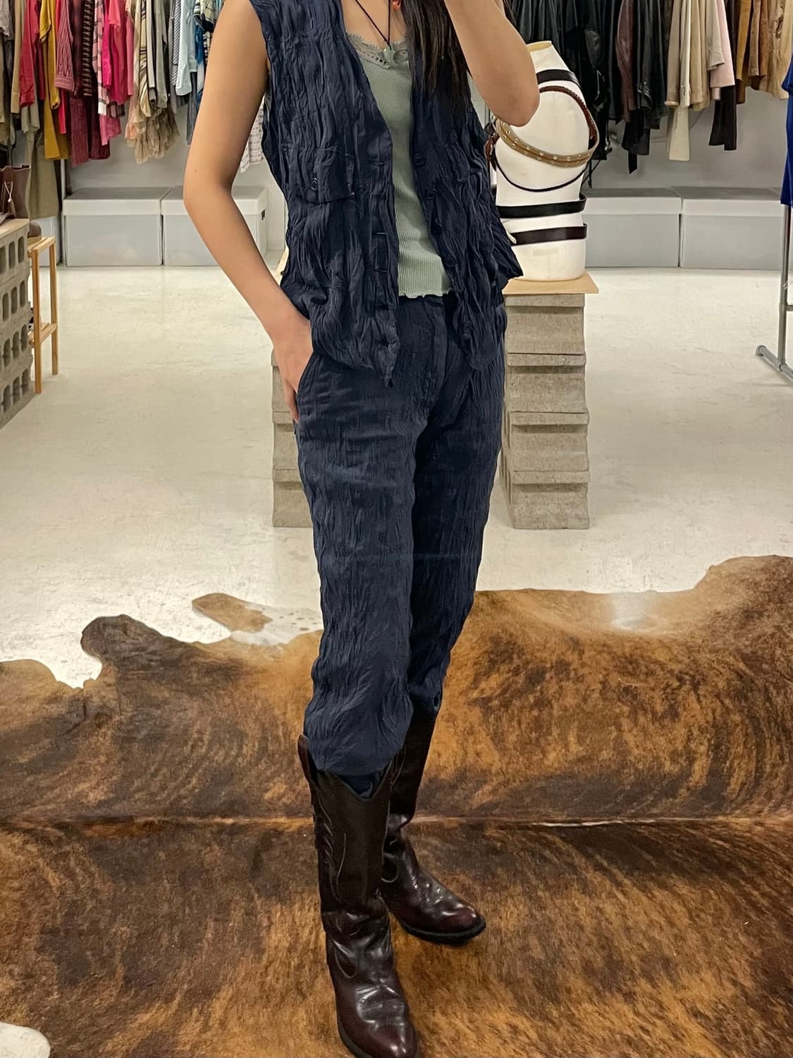 90's ISSEY MIYAKE pleats set-up 상품이미지3