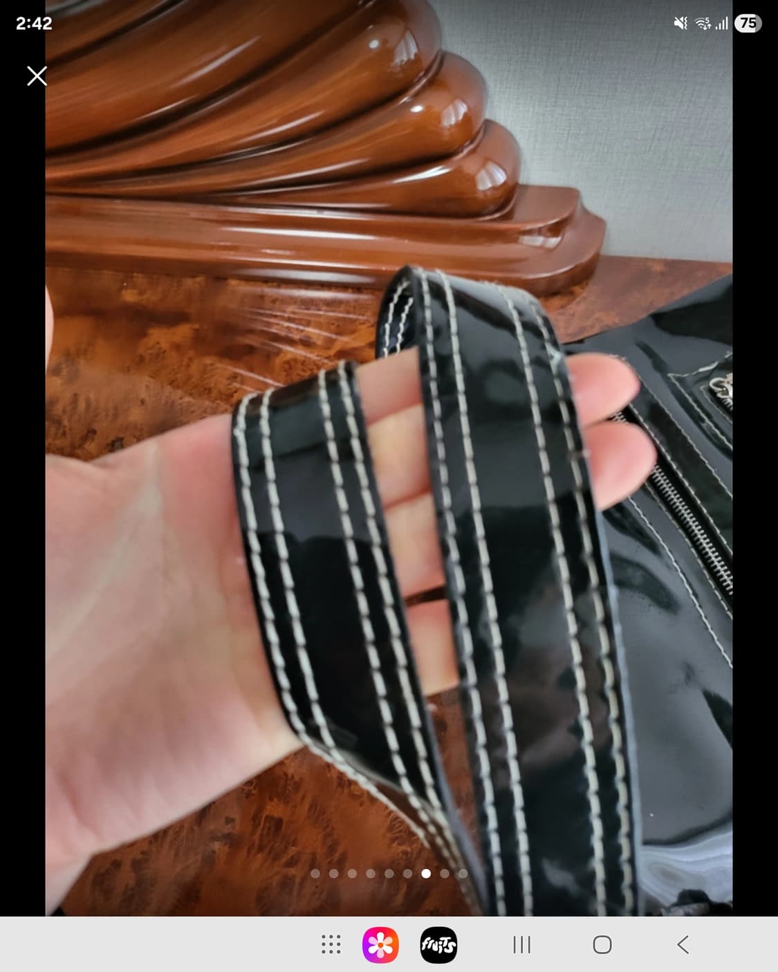 스페인 망고 에나멜 쇼퍼백  상품이미지7