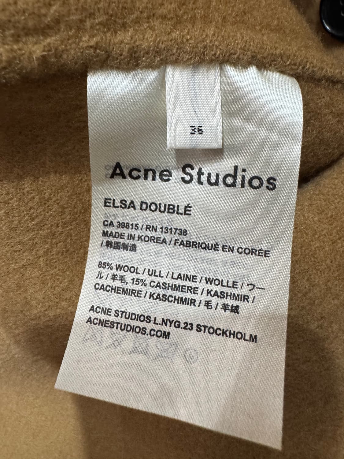 아크네스튜디오 엘사 더블 코트 36(S) 상품이미지9