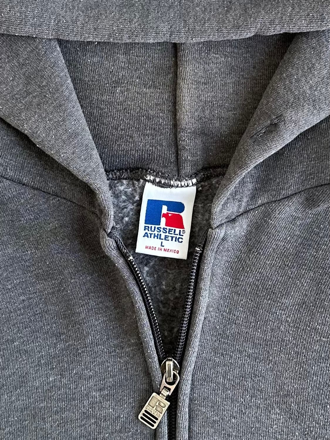 90s 빈티지 러셀 후드집업 다크그레이 L 상품이미지6