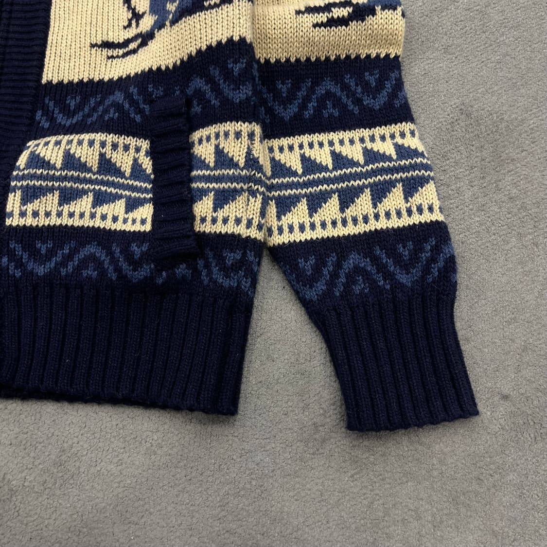 M 후아유 노르딕 코위찬 숄카라 헤비니트집업 상품이미지4