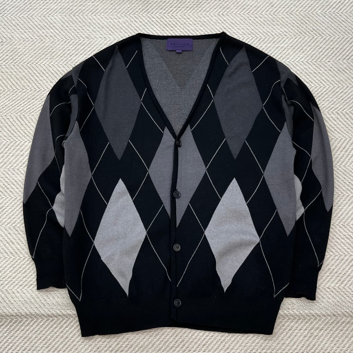 비슬로우 아가일 가디건 r2436 상품이미지1