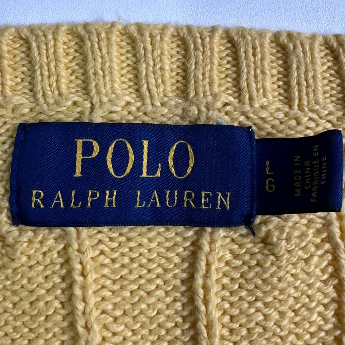 폴로 랄프로렌 옐로우 케이블 니트 상품이미지6