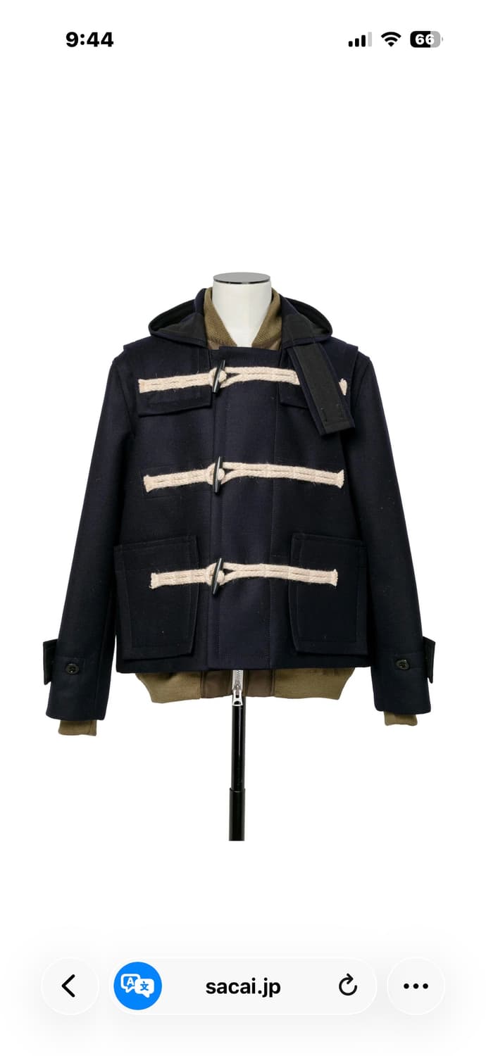 [구매][1,2]사카이 울 멜튼 블루종 상품이미지1