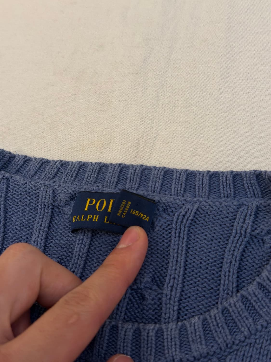폴로 랄프로렌 꽈배기 케이블 니트 스카이블루 상품이미지3