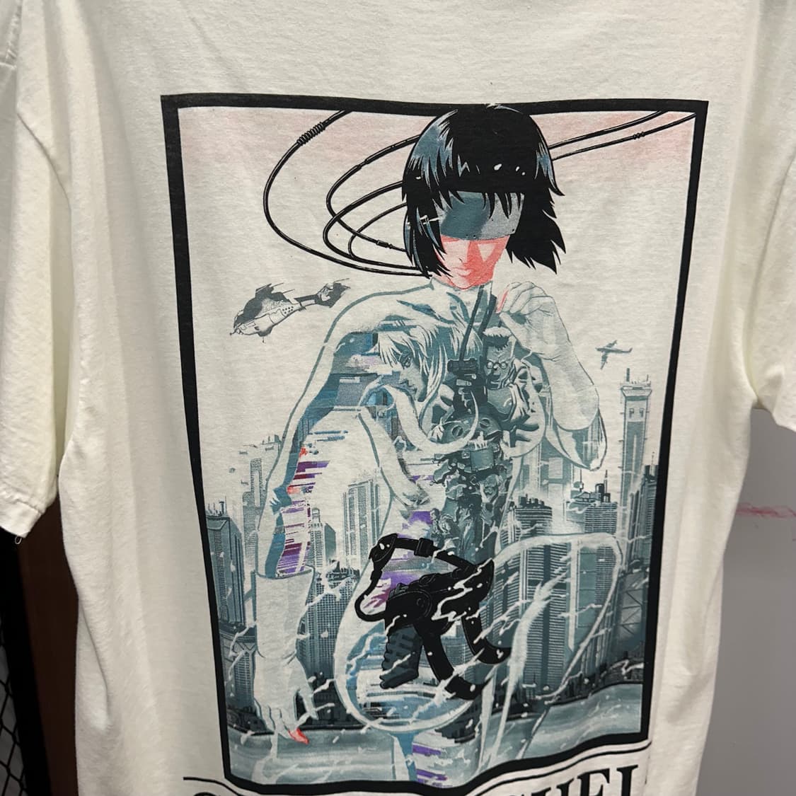 White Ghost in the Shell Print T-Shirt  상품이미지5