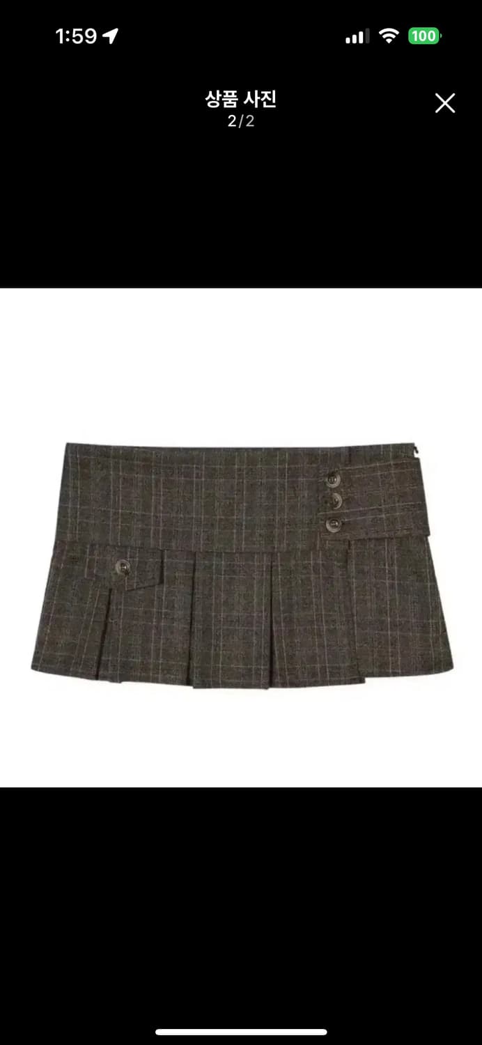 택O)보헤미안서울 플리츠 랩 스커트 딥브라운2 상품이미지2