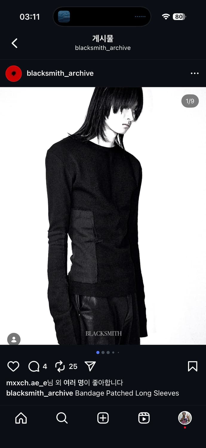 Black smith 롱슬리브 구매합니다 상품이미지1
