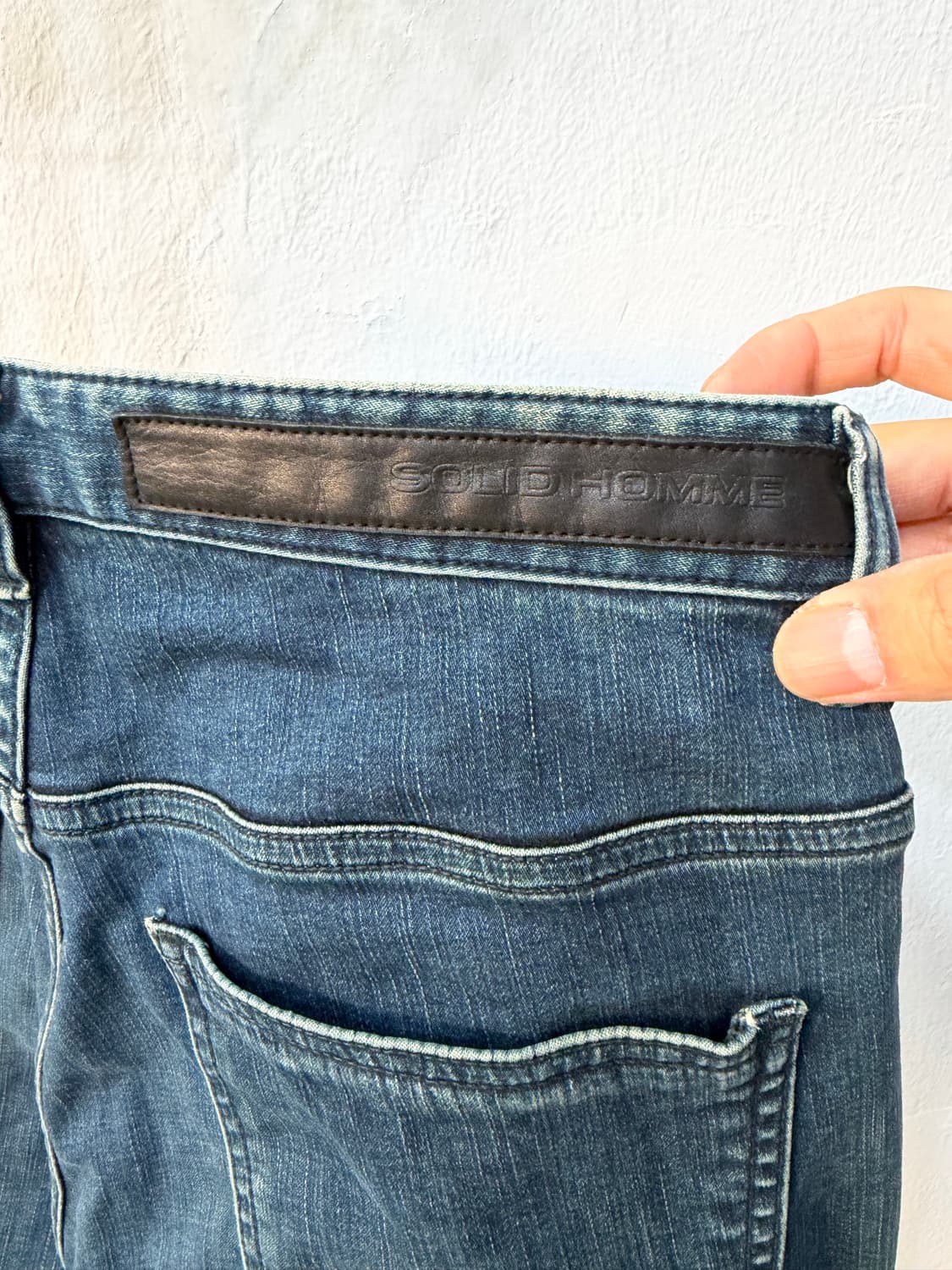 정품) 솔리드옴므 가죽패치 로고 청바지 76(30) 상품이미지6