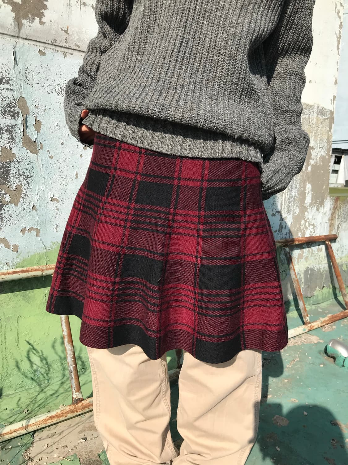 올드스쿨 니트 스커트 상품이미지2
