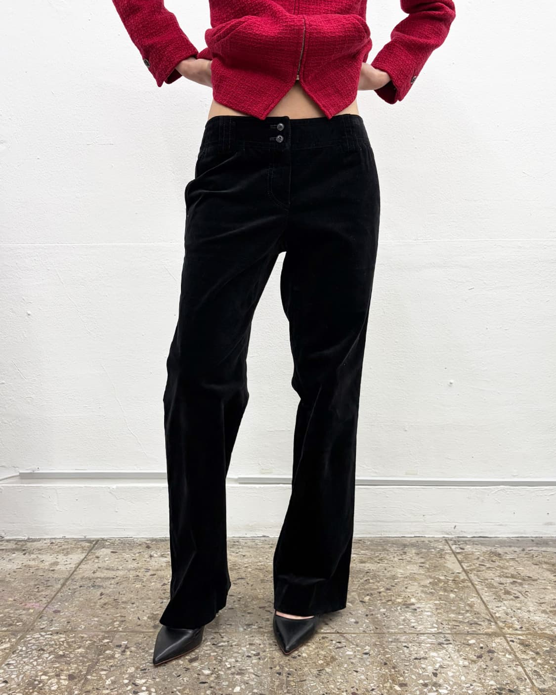 DKNY 벨벳 트라우저 상품이미지1