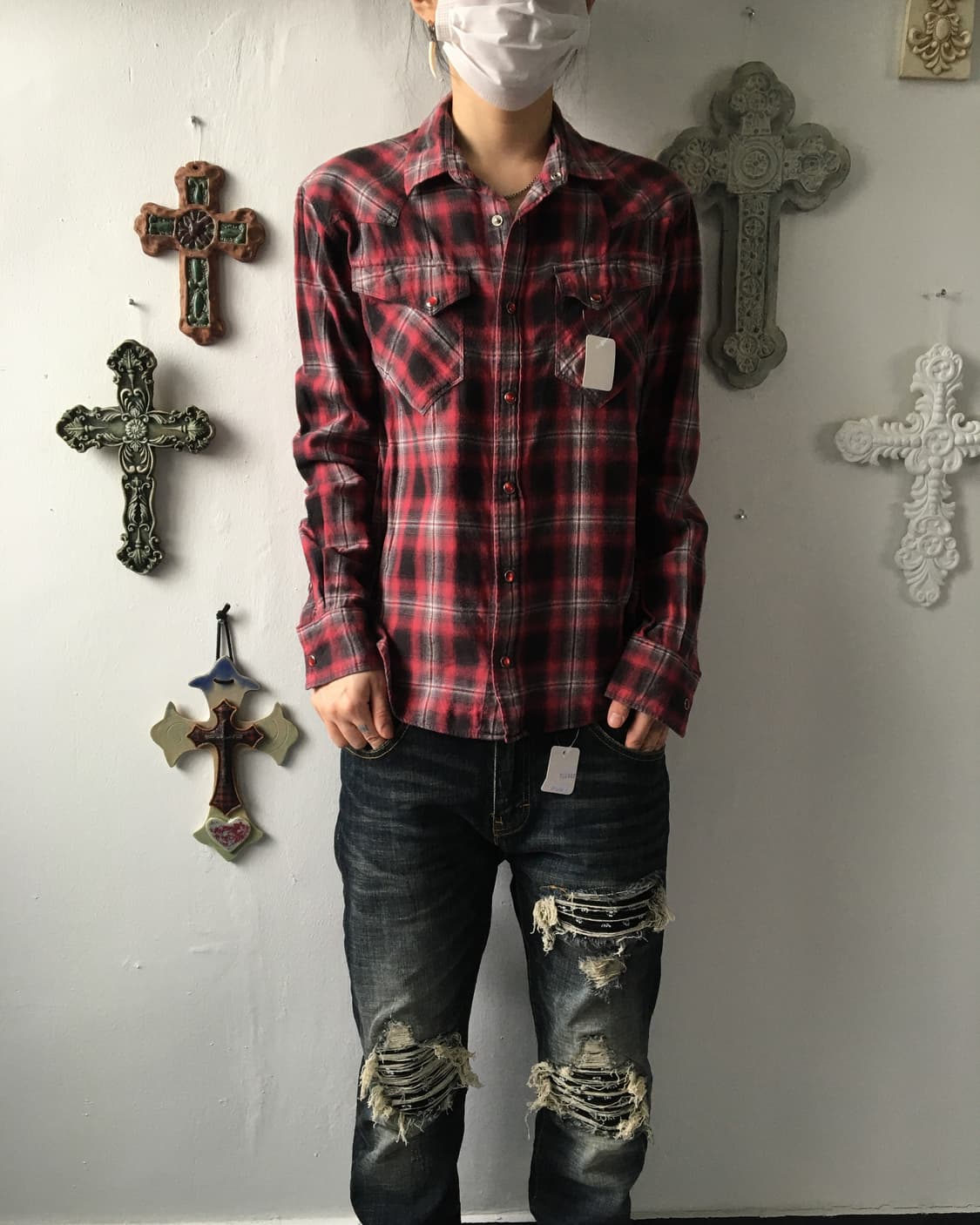 Check pattern shirt 상품이미지1