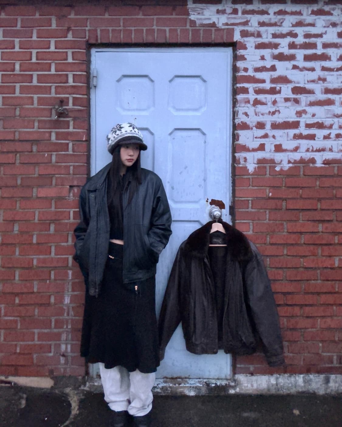 [Vintage] Cowhide Leather Jacket 상품이미지1