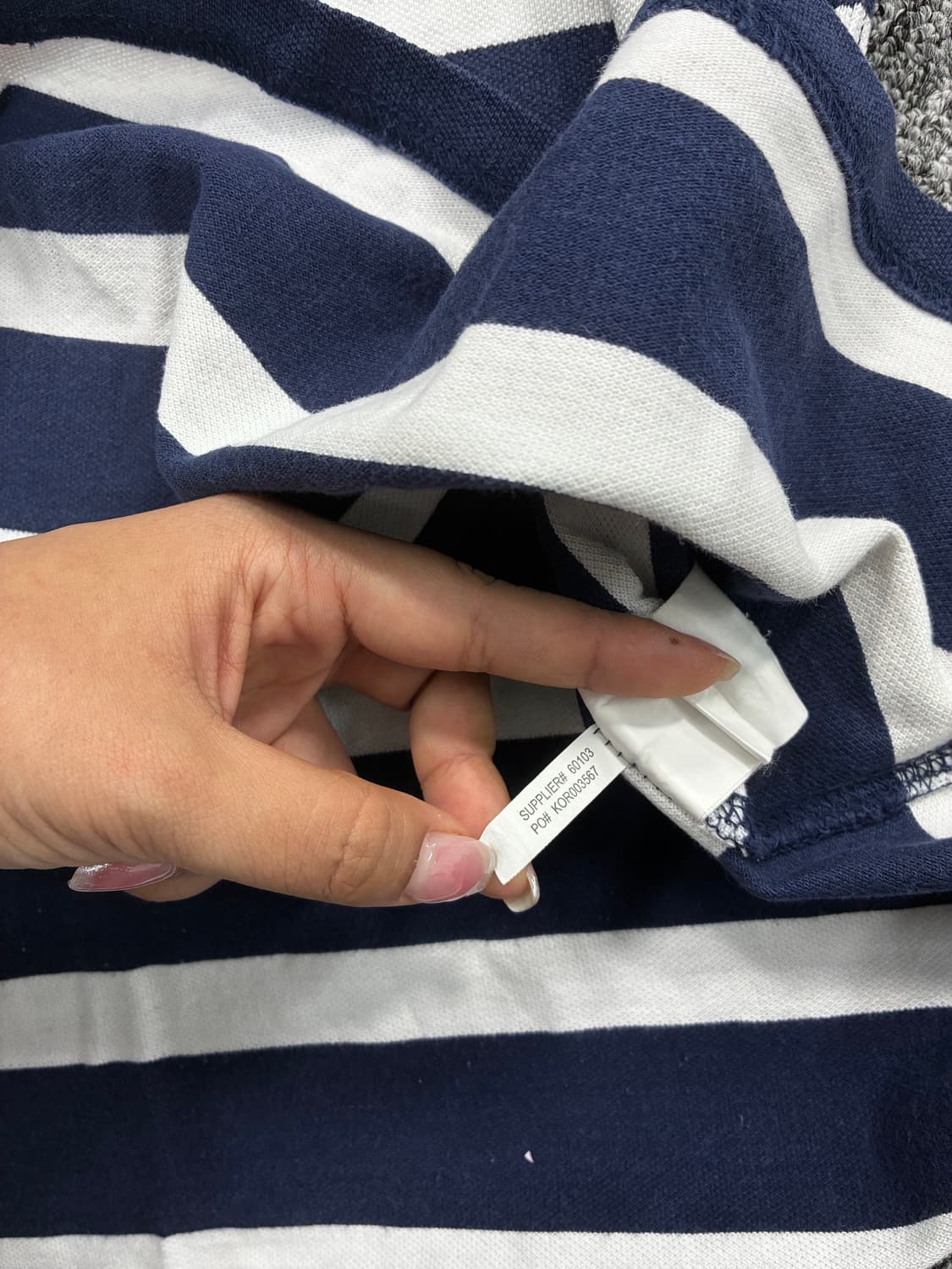 폴로 랄프로렌 화이트 네이비 스트라이프 pk XL 상품이미지7