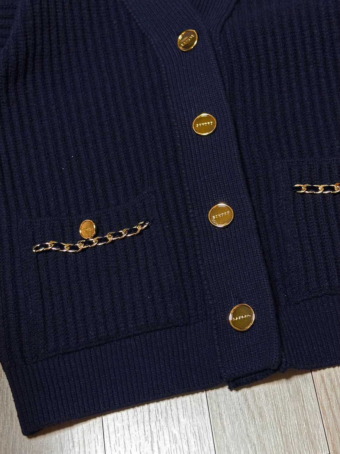 산드로 트리밍 체인 가디건 상품이미지3